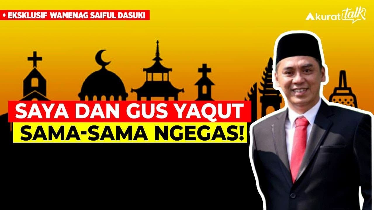 WAMENAG: SAYA DAN GUS YAQUT PASTIKAN KELOMPOK MINORITAS TIDAK SENDIRIAN!